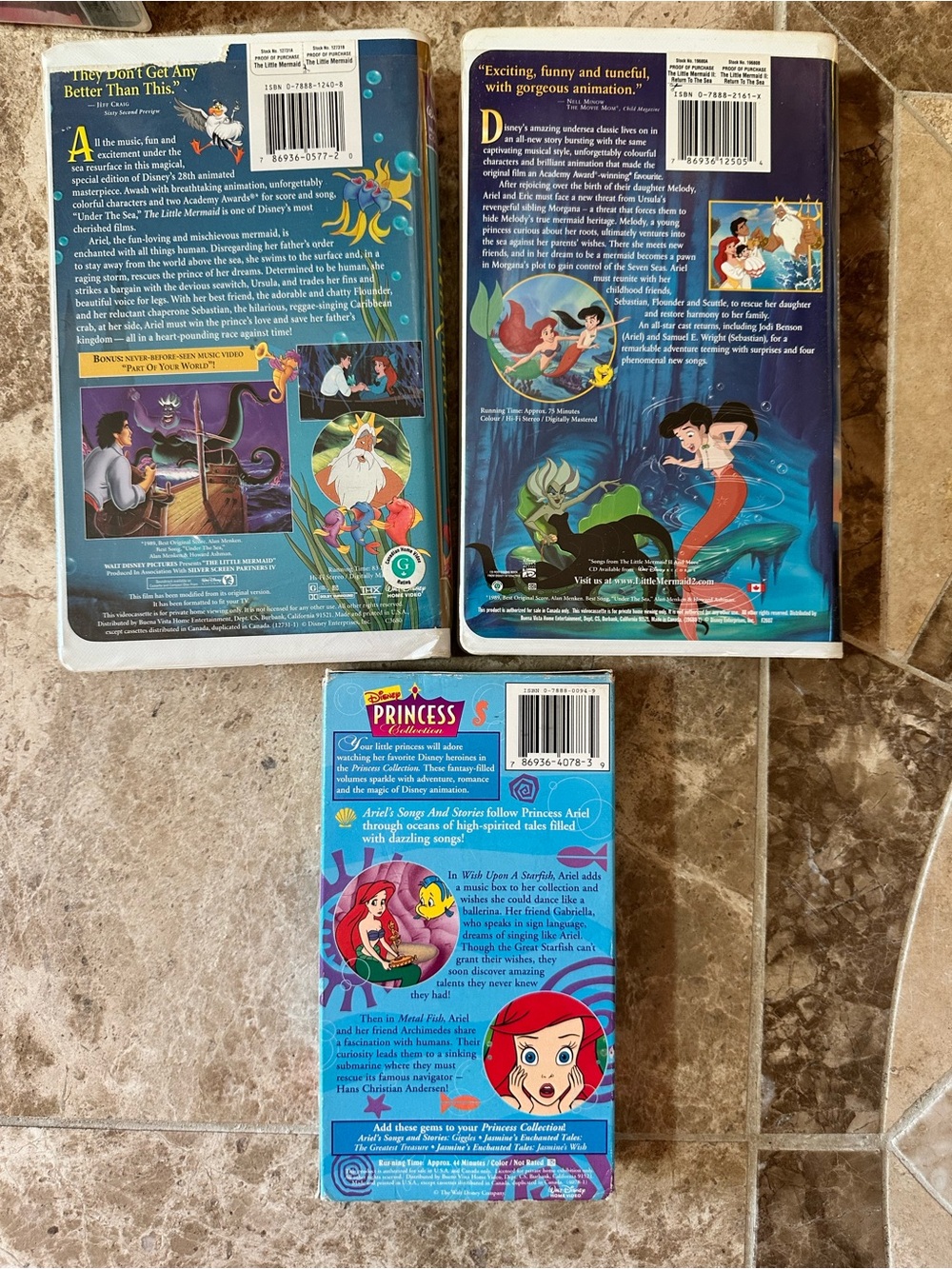 Disney Ariel The Little Mermaid VHS Collection - Picture 2 of 13